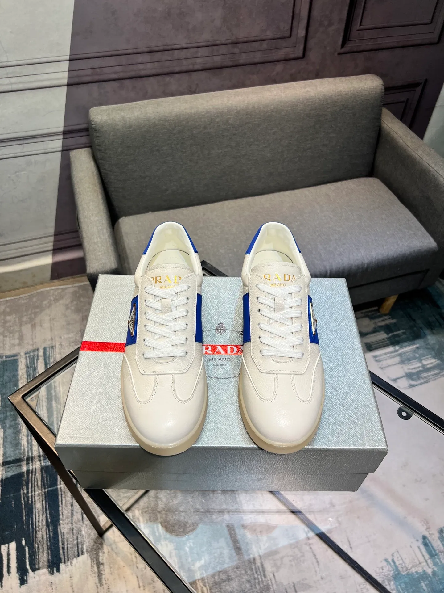 Men's shoes 💰540 [PRADA] Men's shoes are popular in the counter, official website synchronization, 1 high-quality shipment ✔️ Original frosted cowhide + cowhide lining, 1🆚1 replica, original sole, 38-45 (45 customized, non-refundable)